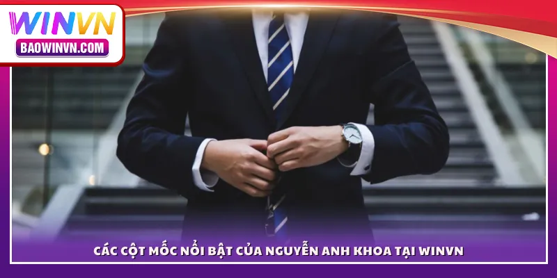 Các cột mốc nổi bật của Nguyễn Anh Khoa tại WINVN